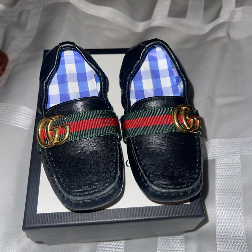 Gucci Moccasins size 25 slide ons gently used